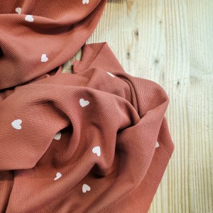 JERSEY A COSTINE CUORICINI BASE TERRACOTTA