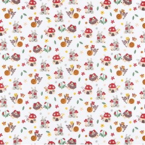 RABBIT ANIMALETTI FELICI TRA I FUNGHI