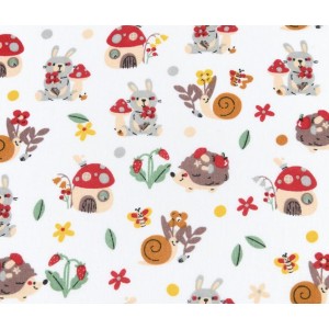 RABBIT ANIMALETTI FELICI TRA I FUNGHI