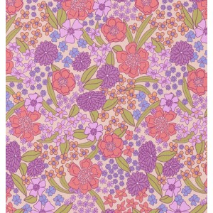 MYRTA FIORI VIOLA E SANTAL BASE ECRU