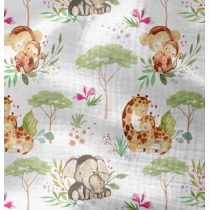 MUSSOLA ZIBA MAMME E CUCCIOLI DOLCISSIMI BASE BIANCO