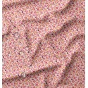 TESSUTO IMPERMEABILE PAMELA GRANDI FIORI BASE ROSA