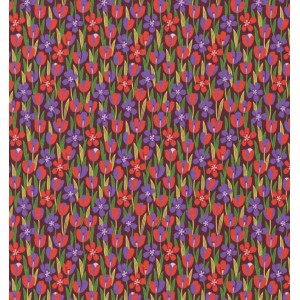 GIGI FIORI ROSSI E VIOLETTI BASE MELANZANA  digitale