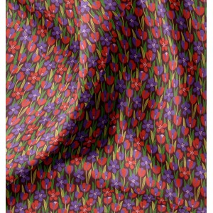 GIGI FIORI ROSSI E VIOLETTI BASE MELANZANA  digitale