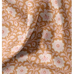 SHIRAZ FIORI E FOGLIETTE BASE CARAMELLO digitale