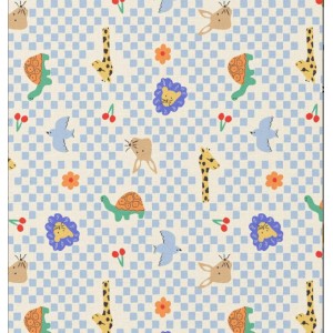 TESSUTO IDROREPELLENTE JOE BASE A SCACCHI AZZURRA