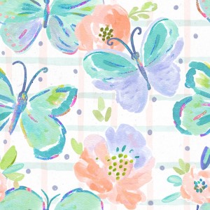 LUNELLE FARFALLE TURCHESI PAPAYA E LILLAS BASE SQUADRATA