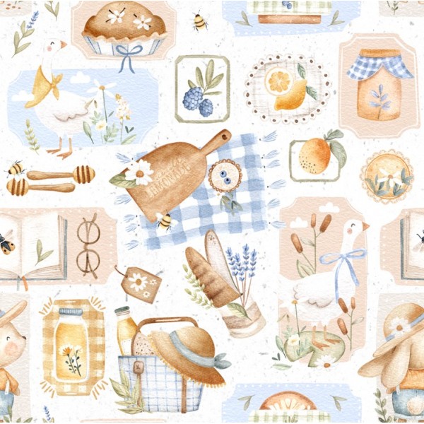 LEMON LOAF PICPIN DETTAGLI IN AZUL LAVANDA BASE PUNTINATA LATTE