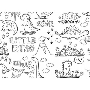 LITTLE DINO DA COLORARE