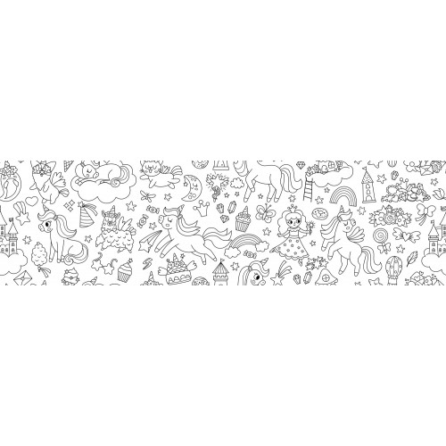 UNICORNO CASTELLO E PRINCIPESSA DA COLORARE