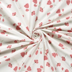 JERSEY FIORI ROSA ANTICO CON STELO BASE LATTE