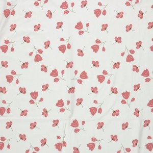 JERSEY FIORI ROSA ANTICO CON STELO BASE LATTE