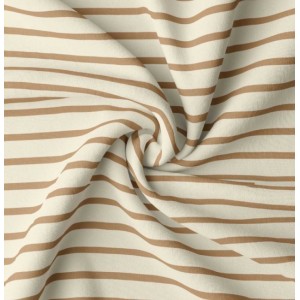 JERSEY RAYURE ECRU E CAMMELLO