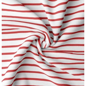 JERSEY RAYURE BIANCO E ROSSO