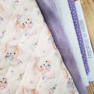 KIT FASCIATOIO DA VIAGGIO BEARYBOOM E BAMBOO LILLA