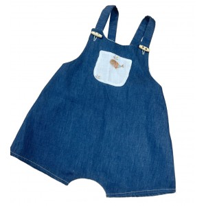 KIT SALOPETTE CORTA JEANS CHIARO BOY FANTASIA RANDOM