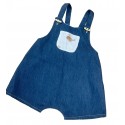 KIT SALOPETTE CORTA JEANS SCURO GIRL FANTASIA RANDOM