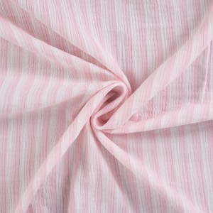 MUSSOLA BISTRIPE BIANCO E ROSA BABY