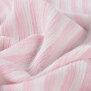MUSSOLA BISTRIPE BIANCO E ROSA BABY