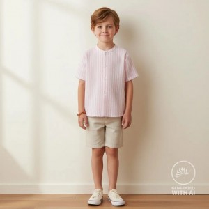 MUSSOLA BISTRIPE BIANCO E ROSA BABY