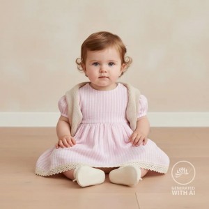 MUSSOLA BISTRIPE BIANCO E ROSA BABY