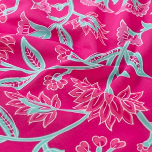 ENJOY COTONE VOILE GRANDI FIORI ACQUA E FUCSIA SU BASE FUCSIA
