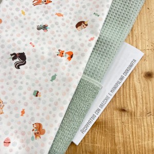 KIT ACCAPPATOIO CON ORECCHIETTE BISPUGNA SALVIA E ANIMAL PARTY TRA LE BOLLE