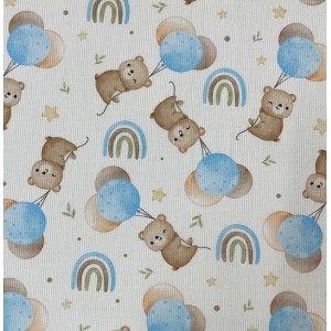 PIQUET ORSETTO PALLONCINO AZZURRO BASE LATTE