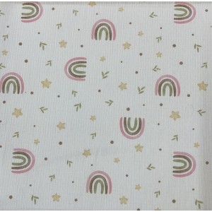 PIQUET AROBALENI ROSA E STELLINE BASE LATTE