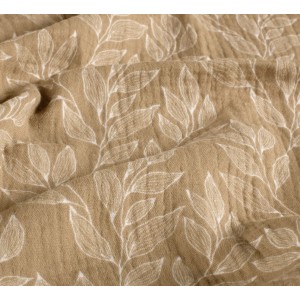 MUSSOLA FOGLIE BIANCHE BASE CARAMELLO