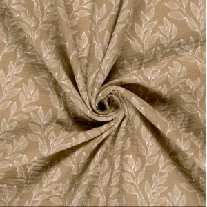 MUSSOLA FOGLIE BIANCHE BASE CARAMELLO