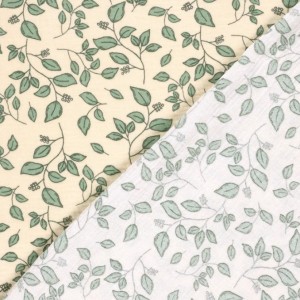 MUSSOLA FOGLIE VERDI BASE ECRU