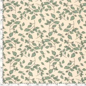 MUSSOLA FOGLIE VERDI BASE ECRU