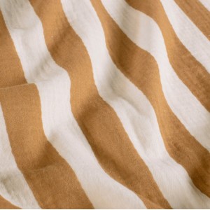 MUSSOLA STRISCE CARAMELLO E BIANCHE