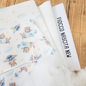 KIT FIOCCO NASCITA NEW ORSETTO AVIATORE