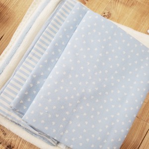 KIT SET NASCITA CUORICINI BASE AZZURRO