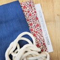 KIT SACCHETTA CONIGLIETTO SUMMER - JEANS LEGGERO SCURO E MUSSOLA GLADYS