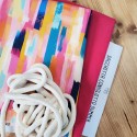 KIT SACCHETTA CONIGLIETTO SUMMER - JEANS ROSA E MUSSOLA FIORELLONI HIPPY