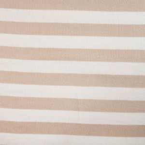 MICROSPUGNA COTONE STRIPE BIANCO E SABBIA