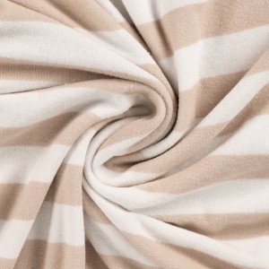 MICROSPUGNA COTONE STRIPE BIANCO E SABBIA
