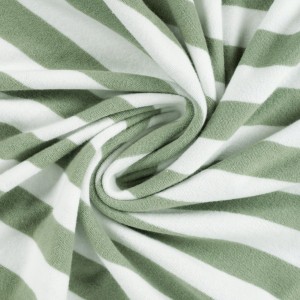 MICROSPUGNA COTONE STRIPE BIANCO E ROSMARINO