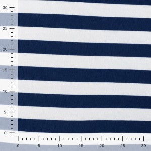 MICROSPUGNA COTONE STRIPE BIANCO E BLU NAVY