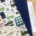KIT SACCHETTA CONIGLIETTO SUMMER - JEANS LEGGERO SCURO E MUSSOLA PESCETTI