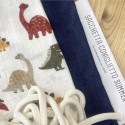 KIT SACCHETTA CONIGLIETTO SUMMER - JEANS LEGGERO SCURO E MUSSOLA PESCETTI