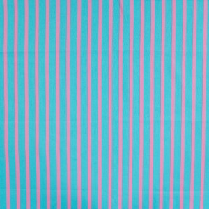 ENJOY COTONE VOILE RIGHE TURCHESE E BUBBLEGUM