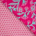 TRAPUNTA ENJOY GRANDI FIORI BUBBLEGUM LILLA E TURCHESE