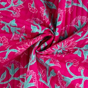 TRAPUNTA ENJOY GRANDI FIORI ACQUA E FUCSIA BASE FUCSIA