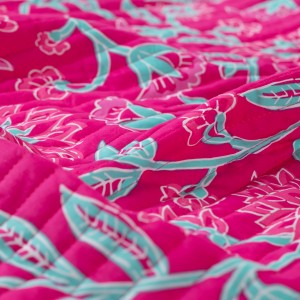 TRAPUNTA ENJOY GRANDI FIORI ACQUA E FUCSIA BASE FUCSIA