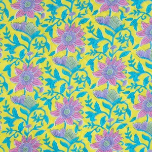 TRAPUNTA ENJOY GRANDI FIORI BUBBLEGUM LILLA E TURCHESE