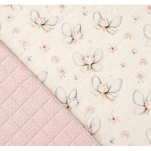 TRAPUNTA BUTTERBELLE E POIS SPARSI ROSA BABY